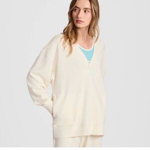 Champion Women's Off-White V-Neck Sweater